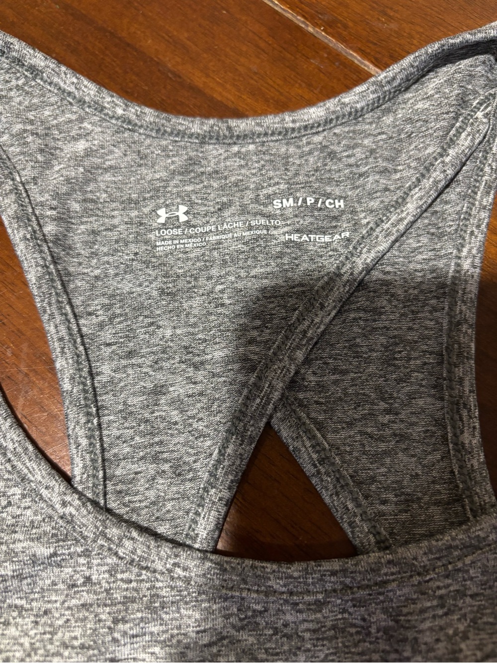 Under Armour Heather Gray Racerback Logo Tank - Picture 5 of 5